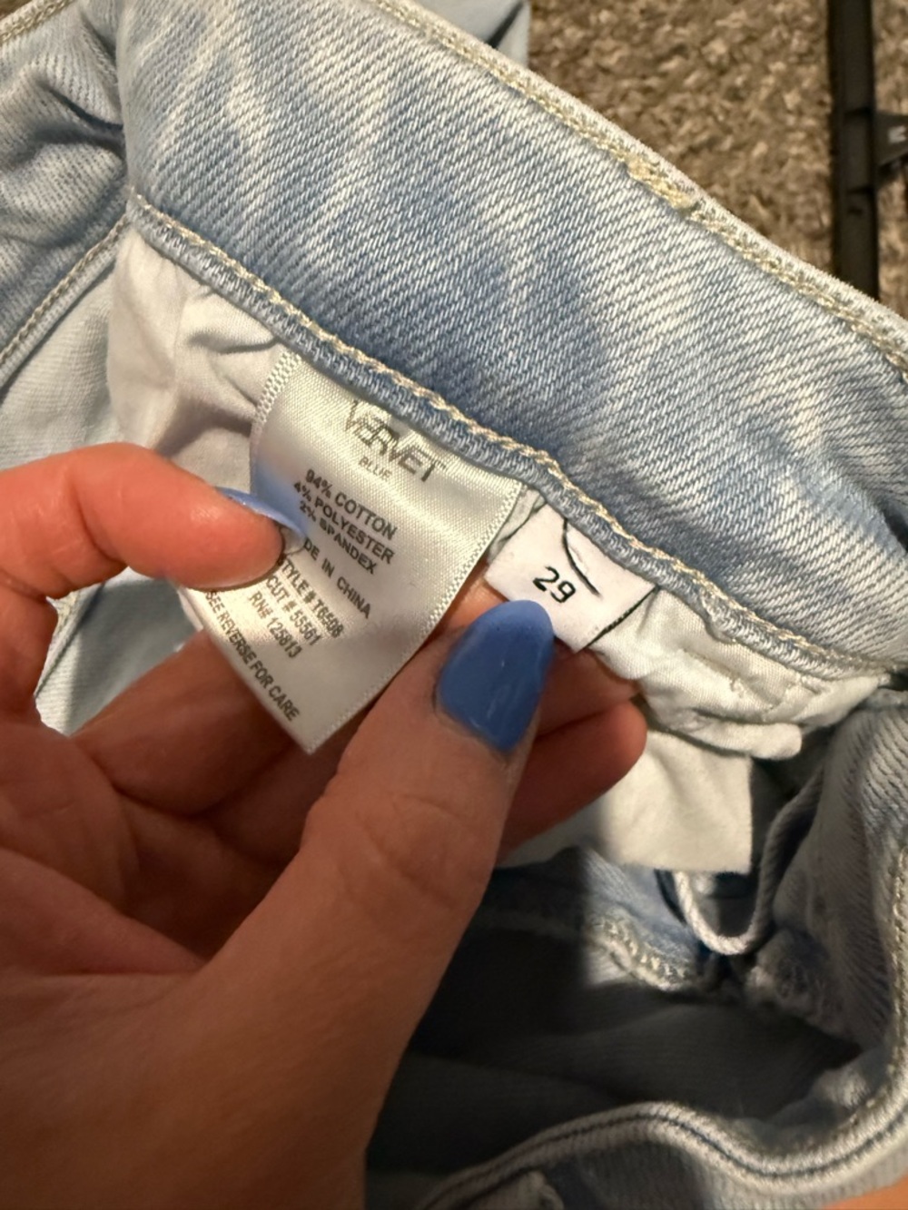 Light Blue High-Rise Wide Leg Jeans with Frayed Hem - Picture 3 of 3